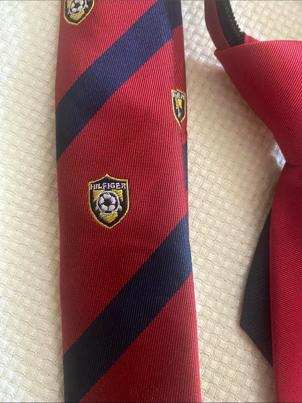 Tommy Hilfiger Boys Red Striped and Solid Pre-Tied Neckties